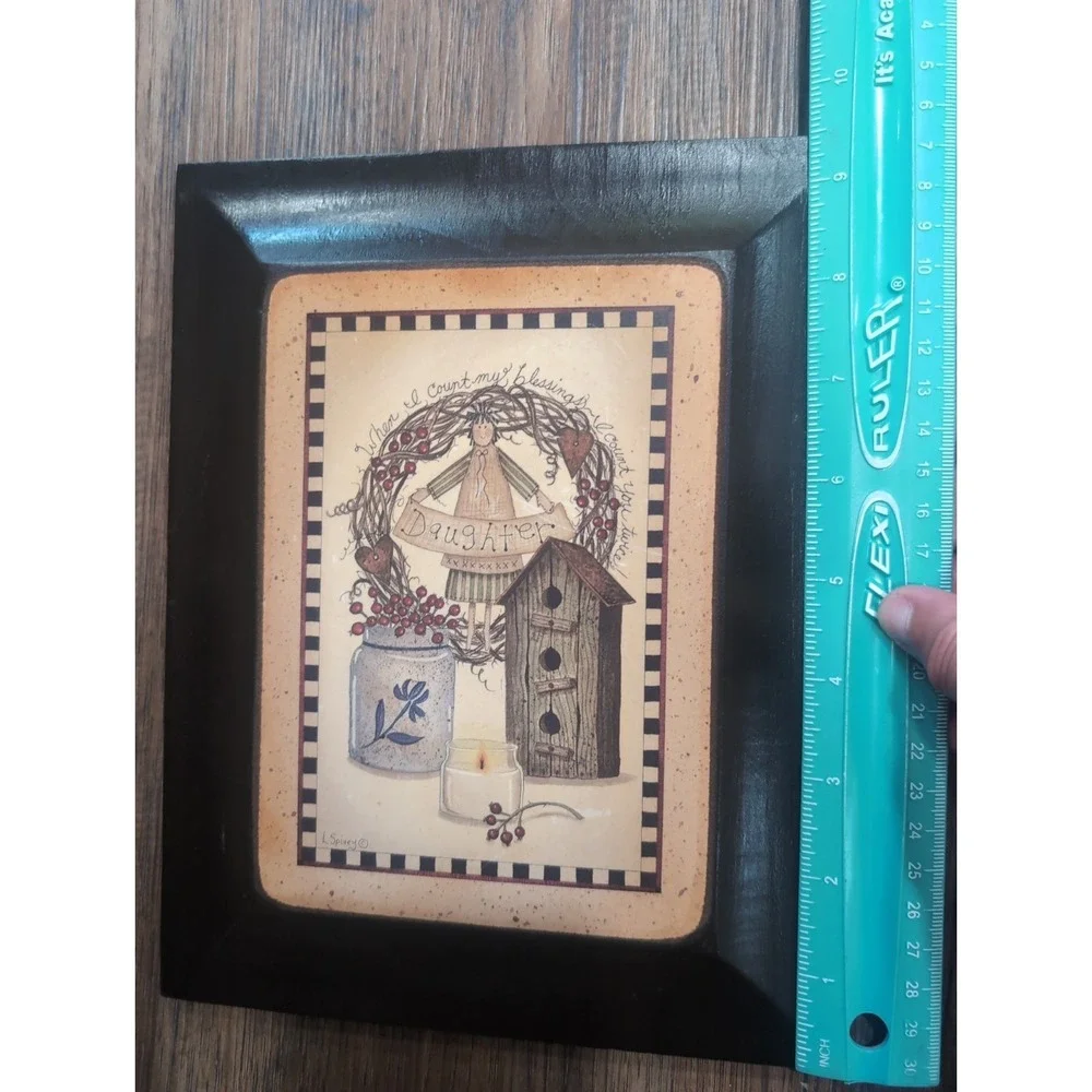 Vintage folk art plaque 
